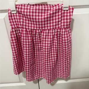 Striped Pink Gingham Women’s Skirt